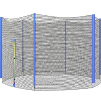 Rete di sicurezza per Trampolino Ø305 cm Rete di Ricambio Trampolino per Esterni e Porta con Chiusura di Run per 6 Post Blu