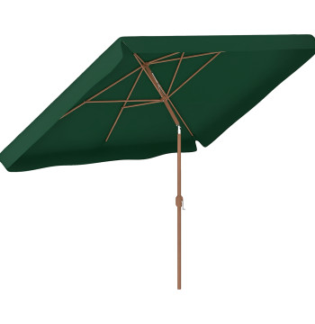 Chapeau de soleil de jardin 300x200 cm Chapeau de soleil extérieur avec poignée de mât en aluminium à angle réglable et protection UV 50+ Chapeau de soleil pour cour verte de jardin