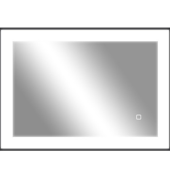 Espejo Baño con luz led 70x50 cm Espejo de Parede con iluminación ajustable Función Anti-Embaciamiento Función Memoria y Estructura de Liga de Aluminio Negro