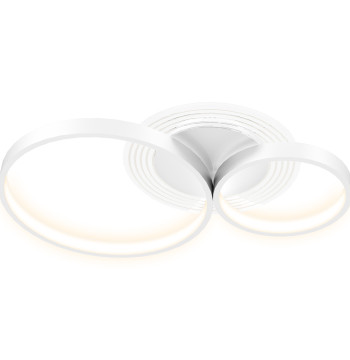 Lampe de plafond LED 40W Lampe moderne avec éclairage LED 3000K/4000K/6500K pour chambre Cuisine Salle à manger 59x38x7,4 cm Blanc