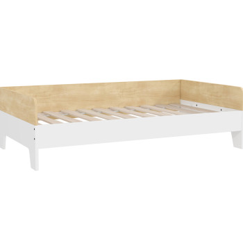 Cama para Crianças acima de 3 Anos 143,5x74x40 cm Cama de Madeira para Crianças Carga 80 kg para Dormitório Branco e Madeira
