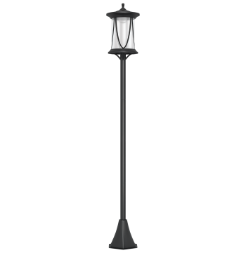 Lampada solare Lampada esterna con pannello solare Connect e Disconnect Automatic impermeabile IP44 per balcone Patio 17x17x127 cm Nero
