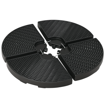 Support de base 4 Sun Hat pour chapeau solaire rechargeable avec sable 68 kg ou eau 52 kg pour jardin Cour ou terrasse noir