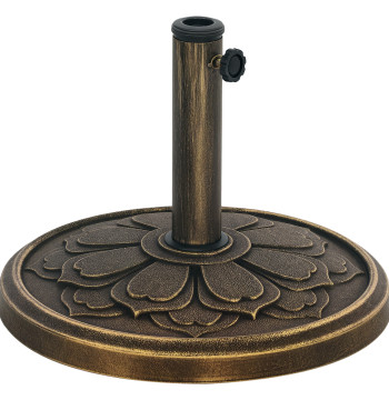 Chapeau Sun Base Rond Chapeau Sun Support pour Chapeau Sun rempli de Cement Poids 12 kg pour Balcon de jardin Ø46x33 cm Bronze