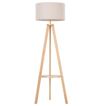 Candeeiro di Piedi Moderno per la Camera da Letto con Lampadine E27, 40W e Interruttore a Pedale, con Base Treppiede in Acciaio Inossidabile 154cm