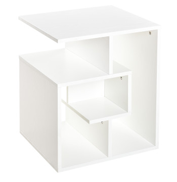 Mesa de Centro Mesa-de-Cabeceira Mesa de Café, Chá Mesas de Apoio para Sala Quarto Estante para Arrumação 45x40x55cm Branco