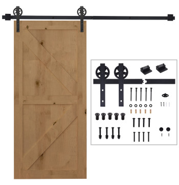 Kit de accesorios para puerta de granero deslizante Puerta de montaje Trilhos de acero carbono de piezas de metal