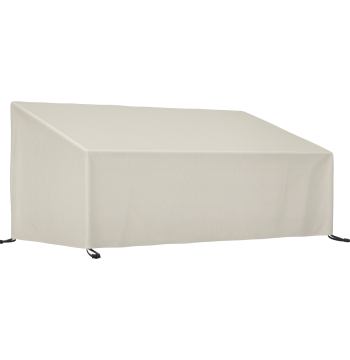 Copertura protettiva per mobili da giardino Oxford 600D copertura del tessuto impermeabile per divani banche 218x111x63-101 cm Beige