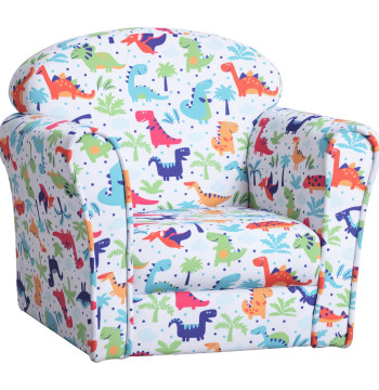 Poltrona para niños por encima de 3 Años con dibujos de Foguete Estructura de Madeira y Estofado en Flanela 50x39x44 cm Multicor