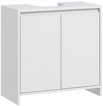 Móvil para Lavatorio Pousar Móvil para Lavatorio Moderno con Prateleira Anti-Tombo Carga 40 kg 60x30x60 cm Blanco
