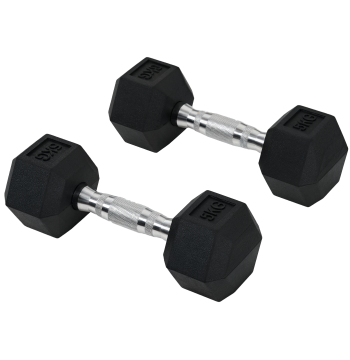 Hexagonal Halter Set 2 x 5 kg Ensemble de poids avec barres de raccordement Kit d'entraînement de fitness pour gymnastique à domicile