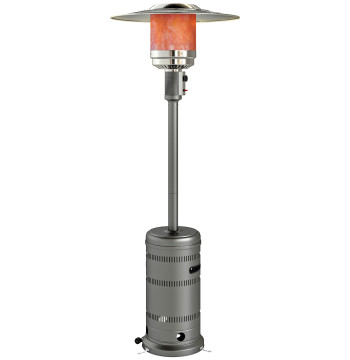 Aquecedor de gas Butano 13 KW Aquecedor de externa a gas portátil con temperatura ajustable Protección contra Tombos Ignición Piezoeléctrica y Rodas Adecuado para Butano y Propano 82x82x222 cm Cinzento