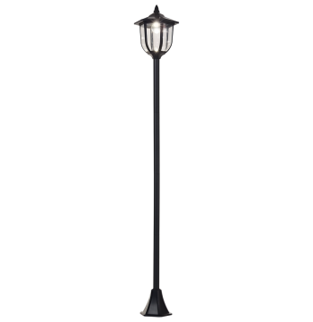 Lampe solaire avec panneau solaire lampe de jardin avec 6 LEDS Autonomie 6-8 heures Ø26x177 cm noir