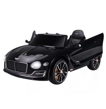 Bentley GT con licenza elettrica per bambini oltre 3 anni, 2 velocità con telecomando musica nera Farois