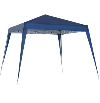 Tenda pieghevole 297x297x250 cm Tenda per il campeggio da giardino feste Eventi Acciaio e Oxford Blue