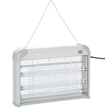 Lâmpada Anti-mosquito Elétrica com Luz Ultravioleta 20W com 2 Tubos LED Área de Ação 60m² 39x7.5x26.5 cm Branco