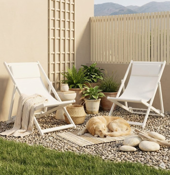 Essenza Lot 2 Bains de Soleil Jardin Aluminium Inclinables