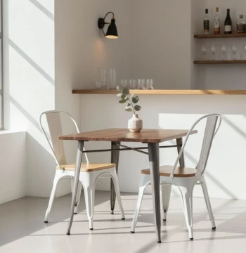 Cadeira Torix Madeira Natural: Design Industrial Resistente