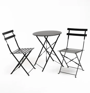 Conjunto Jardín Kipos – Mesa y Sillas de Metal Industrial