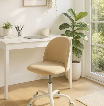 Cadeira White Vint Office – Escritório Nórdico Ajustável